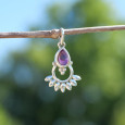 Petit pendentif bohème argent et Grenat