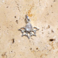 Petit pendentif fin ajouré argent Pierre de lune Petit pendentif fin ajouré argent Pierre de lune