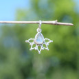 Petit pendentif fin ajouré argent pierre Labradorite
