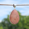 Gros pendentif goutte argent et Pierre de soleil