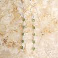 Longues boucles d'oreilles en argent et 5 pierres naturelles Péridot