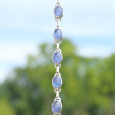 Bracelet fin en argent et 10 pierres ovales en Tanzanite Bracelet fin en argent et 10 pierres ovales en Tanzanite