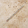 Bracelet 2 rangs 46 petites pierres Tourmaline et argent