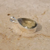 Pendentif goutte en argent pierre Prasiolite facettée
