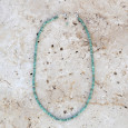 Collier fin pierres naturelles facettées en Turquoise
