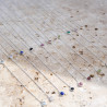Collier cravate argent et 2 petites pierres en Tourmaline