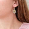 Boucles d'oreilles poire en argent et Citrine ovale