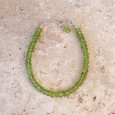 Bracelet en pierres facettées Péridot et fermoir argent