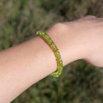 Bracelet en pierres facettées Péridot et fermoir argent