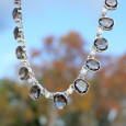 Collier souple en argent et 13 pierres facettées en Quartz fumé Collier souple en argent et 13 pierres facettées en Quartz fumé