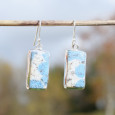 Grandes boucles d'oreilles rectangulaires pierre Jaspe K2 Grandes boucles d'oreilles rectangulaires pierre Jaspe K2