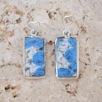 Grandes boucles d'oreilles rectangulaires pierre Jaspe K2 Grandes boucles d'oreilles rectangulaires pierre Jaspe K2