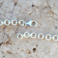 Collier souple en argent strié 5 pierres Prasiolite et Perles Collier souple en argent strié 5 pierres Prasiolite et Perles