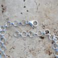 Collier souple en argent et 13 pierres en Cristal de roche