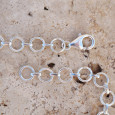 Collier souple en argent et 13 pierres en Quartz rose Collier souple en argent et 13 pierres en Quartz rose