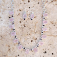 Collier souple en argent et 13 pierres en Quartz rose Collier souple en argent et 13 pierres en Quartz rose