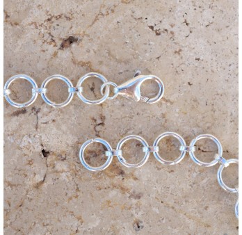 Collier plastron argent 39 pierres Atlantisite Améthyste Prasiolite