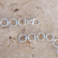 Collier plastron argent 39 pierres Atlantisite Améthyste Prasiolite