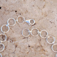 Collier plastron argent 64 pierres Labradorite et Topaze bleue