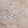Collier souple en argent martelé et 8 pierres Prasiolite Collier souple en argent martelé et 8 pierres Prasiolite
