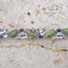 Bracelet argent et 25 pierres Atlantisite Améthyste Prasiolite Péridot