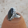 Bague massive reptile argent et pierre Labradorite T52/54/56/58/60