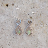 Petites boucles infini en argent et Opale d'Ethiopie