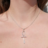 Pendentif Signe de vie égyptien fine en argent et pierre Grenat