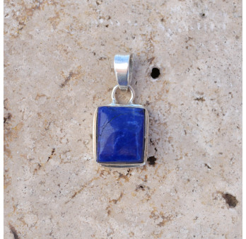 Pendentif rectangulaire en argent et pierre Lapis lazuli