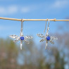 Boucles d'oreilles libellules en argent et Lapis lazuli