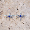 Boucles d'oreilles libellules en argent et Lapis lazuli
