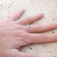 Bague fine argent torsadé pierre Labradorite T50/53/56/58/60
