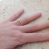 Bague fine argent torsadé et Pierre de lune T50/53/55/58