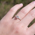 Bague fine argent ajourée pierre griffée Labradorite T52/53/55/57/60