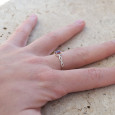 Bague fine argent ajourée pierre griffée Grenat T50/52/55/57