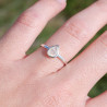 Petite bague goutte argent et Pierre de lune T49/51/54/58/60
