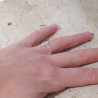 Petite bague goutte argent et Pierre de lune T49/51/54/58/60