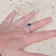 Bague plume en argent et pierre ovale Améthyste T50/54/56/57/60 Bague plume en argent et pierre ovale Améthyste T50/54/56/57/60