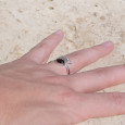 Bague plume en argent et pierre ovale Grenat T50/52/53/54/60 Bague plume en argent et pierre ovale Grenat T50/52/53/54/60