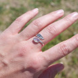 Bague plume en argent et pierre ovale Pierre de lune T49/50/52/55/57/59/60 Bague plume en argent et pierre ovale Pierre de lune T49/50/52/55/57/59/60