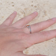 Bague pierre navette Cornaline anneau double en argent T56