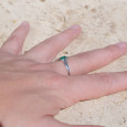 Bague fine diadème argent petite pierre Agate verte T49/54/56/57 Bague fine diadème argent petite pierre Agate verte T49/54/56/57