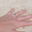 Bague fine diadème argent petite Pierre de lune T51/54