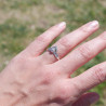 Bague fine diadème argent petite Pierre de lune T51/54