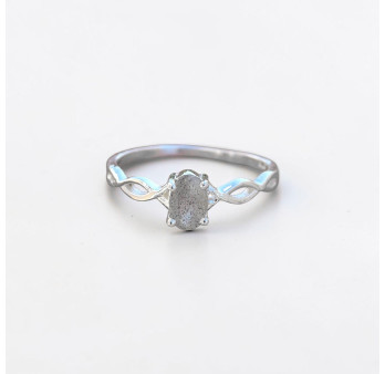 Bague fine argent ajourée pierre griffée Labradorite T52/53/55/57/60