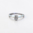 Bague fine argent ajourée pierre griffée Labradorite T52/53/55/57/60