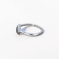 Petite bague goutte argent et pierre en Labradorite T51/52/54/58/59
