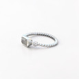Bague fine argent torsadé pierre Labradorite T50/53/56/58/60
