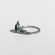 Bague fine diadème argent petite pierre Agate verte T49/54/56/57 Bague fine diadème argent petite pierre Agate verte T49/54/56/57