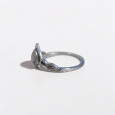 Bague fine diadème argent petite Pierre de lune T51/54